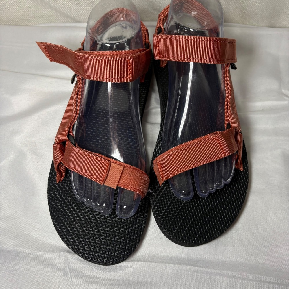 Teva Original Universal Burnt Orange Sandals Womens 9 1003987 Rust Strappy EUC - Picture 5 of 9